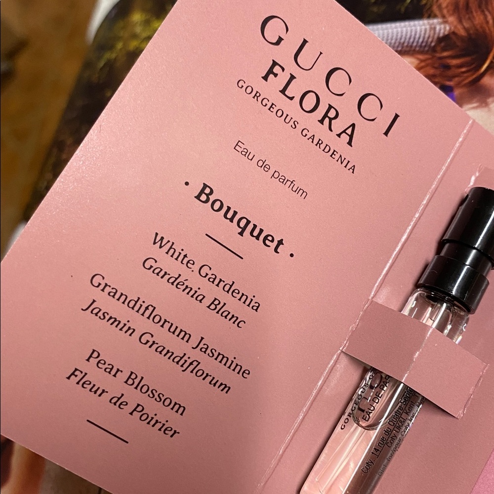 3 Pc Gucci Flora Gorgeous Gardenia Samples NIP - Picture 4 of 6